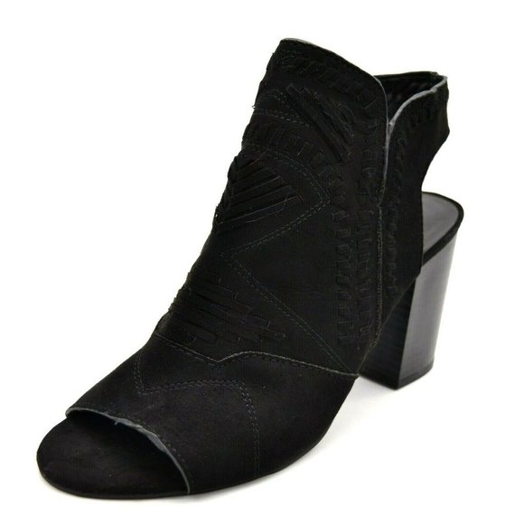 Bamboo Crave 21M‎ Sandal Sz 9M Black Faux Suede New - Picture 1 of 6